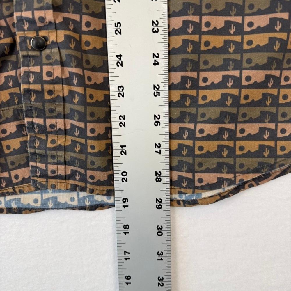 Howler Brothers Mens Large Gaucho Snap Shirt Desert Cactus Print Short Sleeve - Picture 14 of 14
